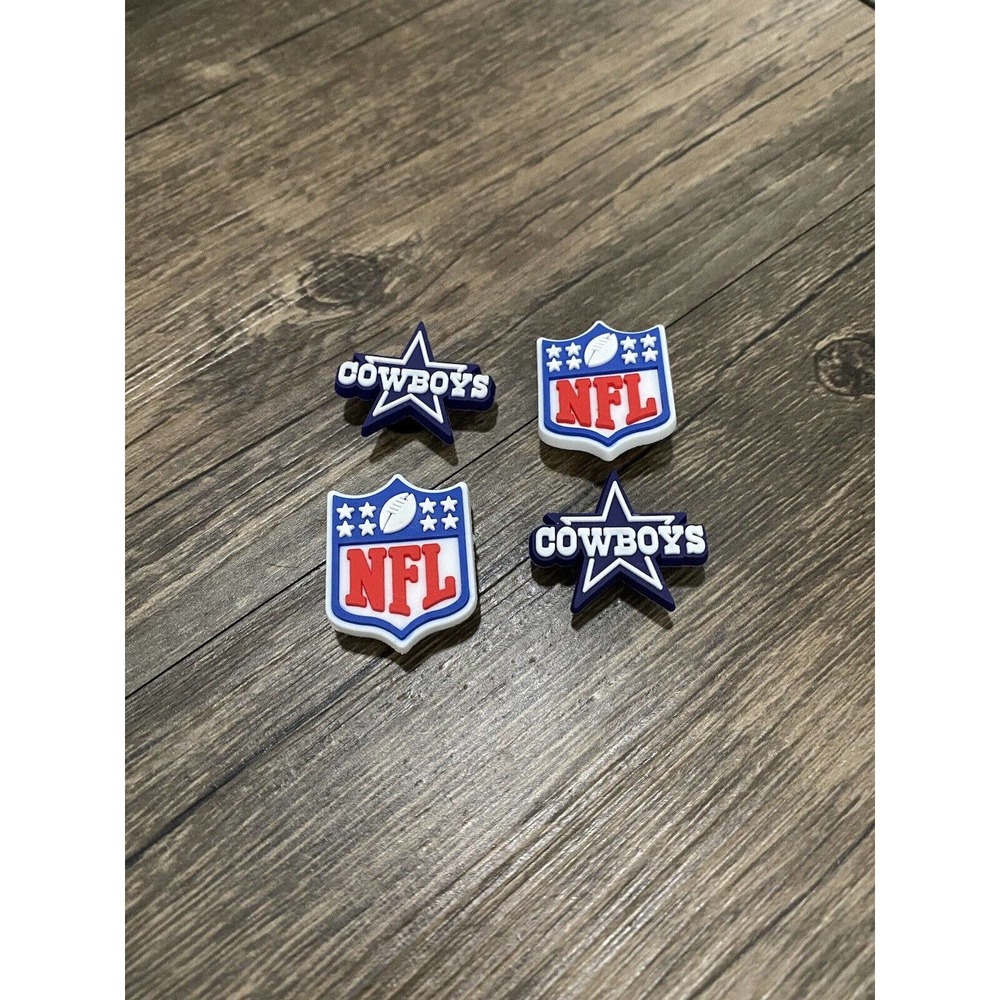 Dallas Cowboys Football Team Charm For Crocs Shoe Charms - 4 Pieces